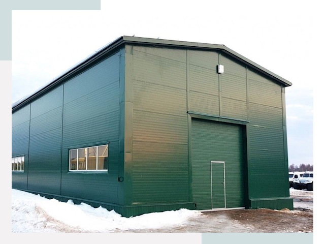 Двускатные ангары в Кызыле