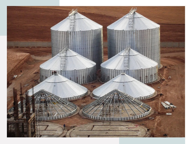 Строительство зерновых силосов в Кызыле